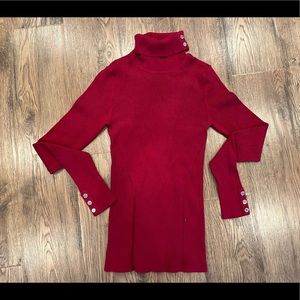 White House Black Market size small red turtle neck sweater